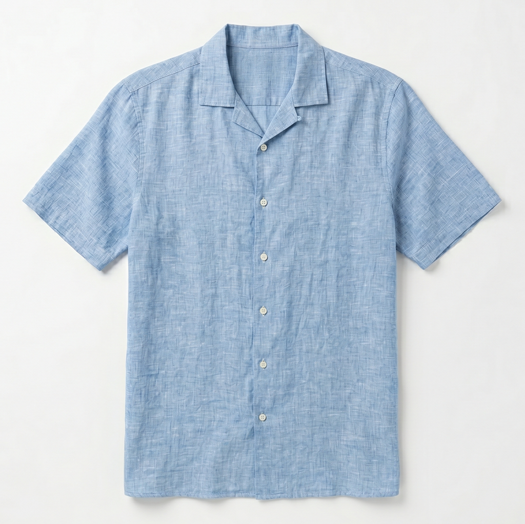 Half sleeve Light blue shirt - Relaxed fit